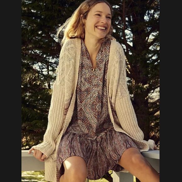 Anthropologie Sabia Flounced Tunic Mini Dress Size S - Picture 4 of 6